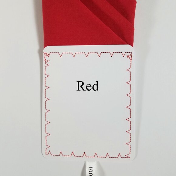 NEW Red 100% Cotton Pre-Folded Pocket Square Handkerchief Insert - Picture 4 of 8